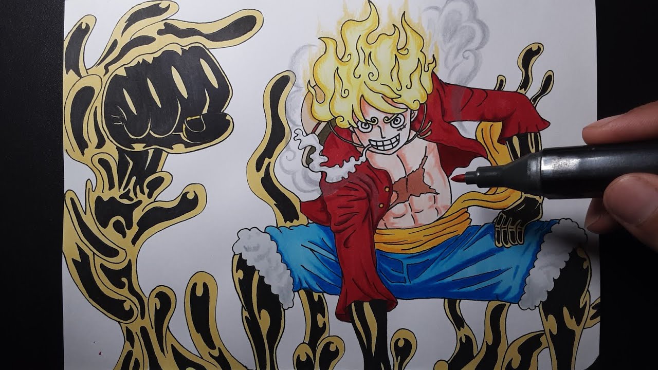 Bức tranh vẽ Luffy Gear 4 là món quà không thể tuyệt vời hơn cho các fan của anime One Piece. Hãy cùng thưởng thức tác phẩm này và cảm nhận sự kết hợp hoàn hảo giữa màu sắc và hình ảnh chuẩn xác của Luffy Gear