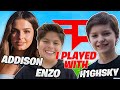 I PLAYED FORTNITE With ADDISON RAE's Brother Enzo and THIS HAPPENED.