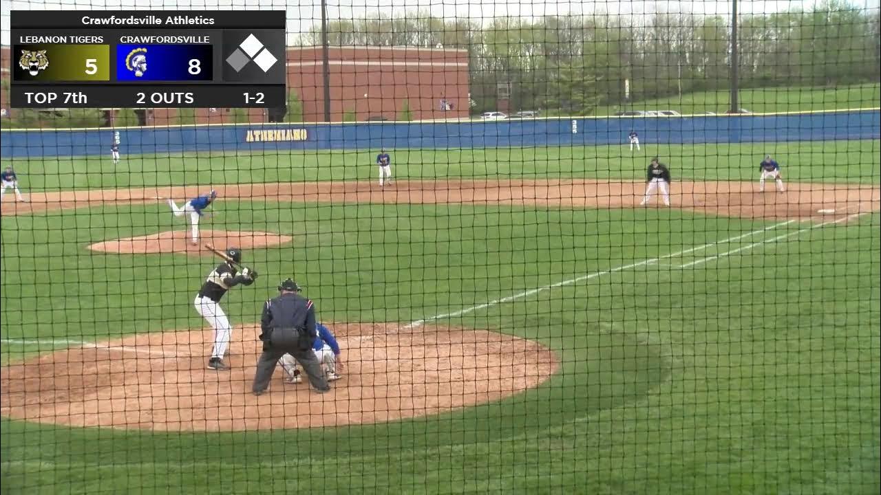 VARSITY BASEBALL CRAWFORDSVILLE VS LEBANON TIGERS YouTube