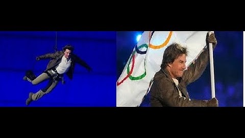 Tom Cruise Climbs Down Stadium Roof in Epic Olympic Event