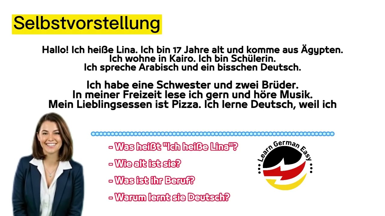 Selbstvorstellung A1 -Hören , Lesen