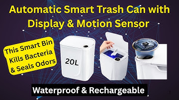 20L Automatic Smart Trash Can – Waterproof, Rechargeable & Odor-Free | This Smart Bin Kills Bacteria