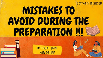 Mistakes to Avoid During the Preparation of CSIR NET JRF Life Science ||