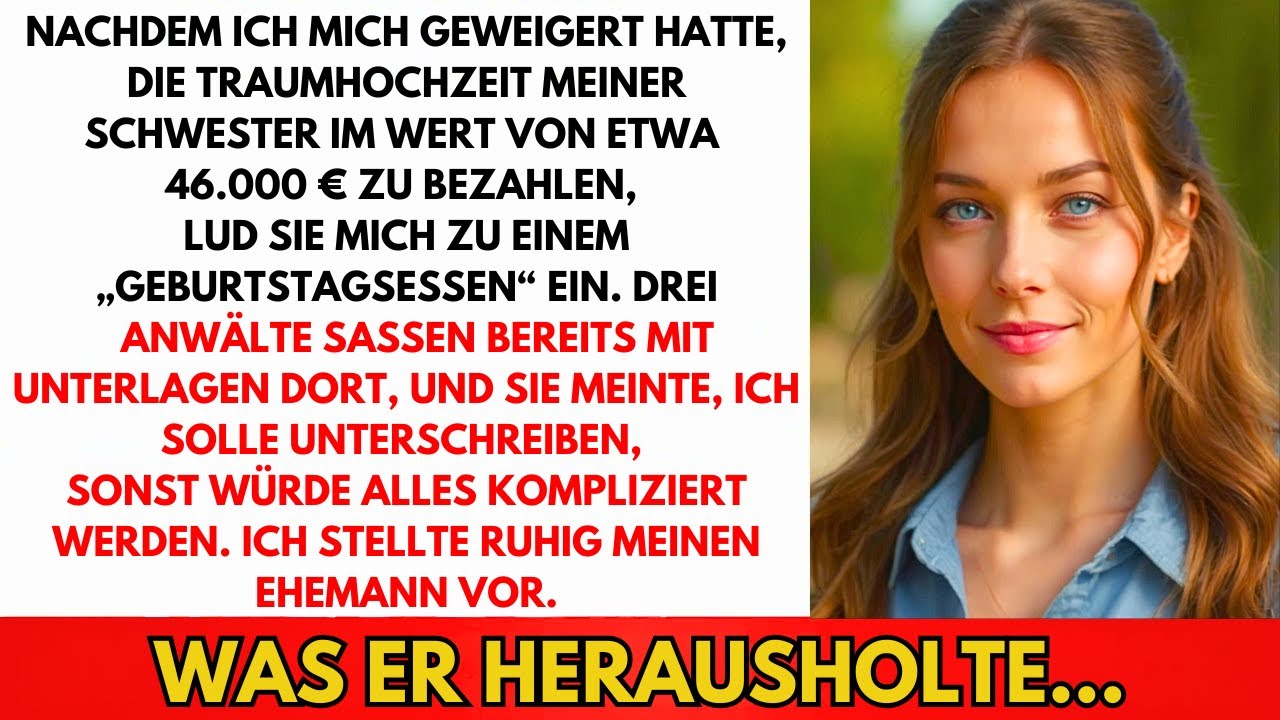 Meine Schwester Wollte Das Halbe Erbe Für Ihre 47K€ Hochzeit—Bis Ich Ihre Lügen Aufdeckte...