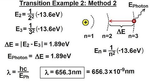 Physics - Ch 66.5 Quantum Mechanics: The Hydrogen Atom (13 of 78) Transition Ex. 2 Method 2