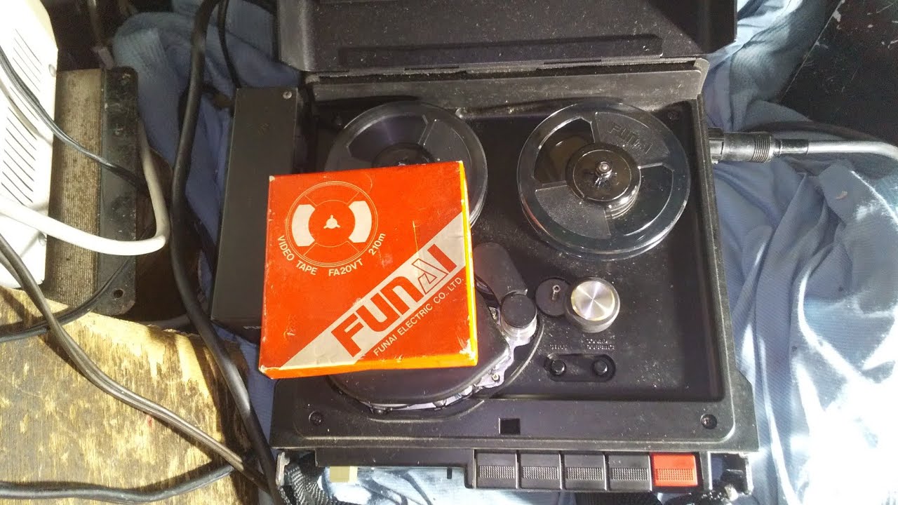 FUNAI フナイ電機 ビデオカメラ テープ AC　3点セット F-703V vintage FUNAI F-703V reel to reel Videorecorder ビデオテープケース