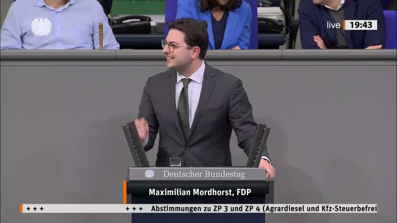 Max Mordhorst (FDP) Agrardiesel und KfzSteuerbefreiung YouTube