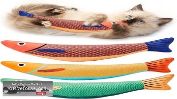 Potaroma Cat Toys Saury Fish 3 Pack Catnip Crinkle Sound Soft Review