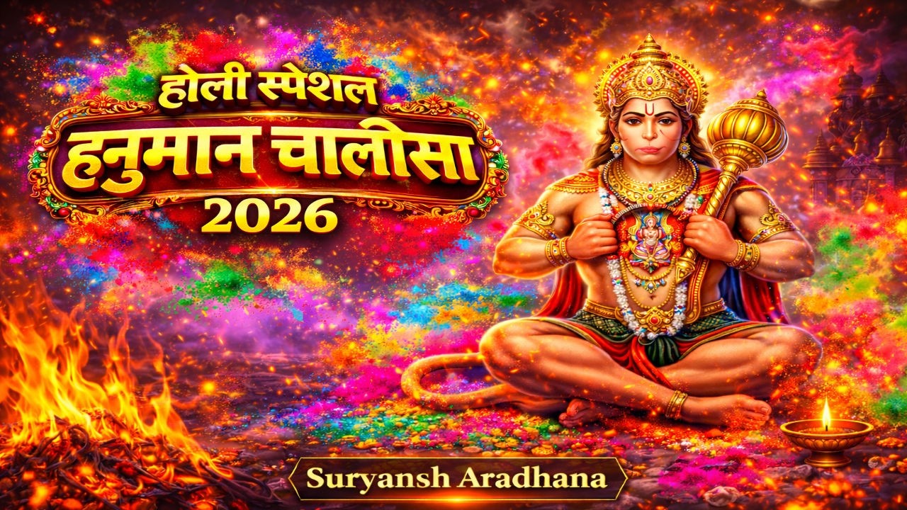 होली स्पेशल हनुमान चालीसा | Holi Special Hanuman Chalisa | रंगों के त्योहार पर बजरंगबली का आशीर्वाद