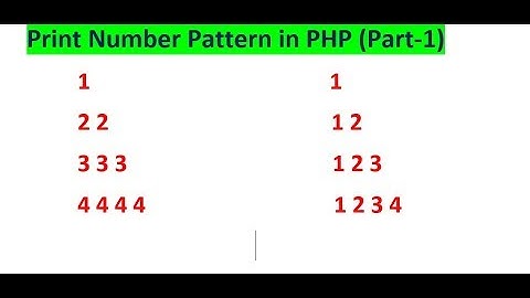 How Can Print  Triangle Patterns in PHP  (1 to 4 years)