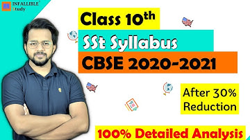 Class-10 SSt || Reduced Syllabus 2020-21 || Chapter Wise Complete 100% Analysis || Infallible Study