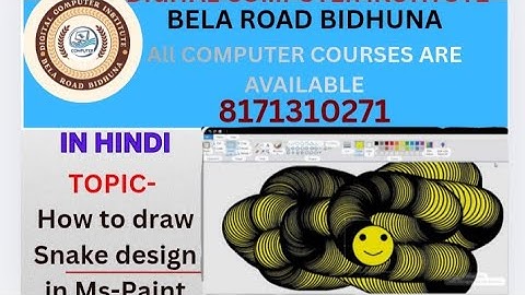 How to draw Snake Design In Ms Paint||@DigitalComputerTECH #trending #trendingvedio #viral #shorts 