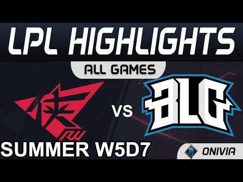 RW vs BLG Highlights ALL GAMES LPL Summer Season 2021 W5D7 Rogue Warriors vs Bilibili Gaming by 