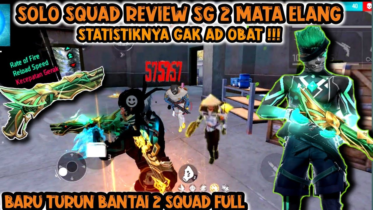 REVIEW SG 2 MATA ELANG TERBARU RELOAD NYA GAK AD OBAT !! SOLO VS SQUAD ...