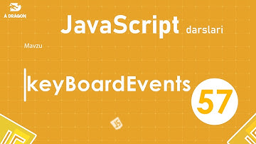 057. KeyboardEvents (keydown, keyup)  | JavaScript darslari | O