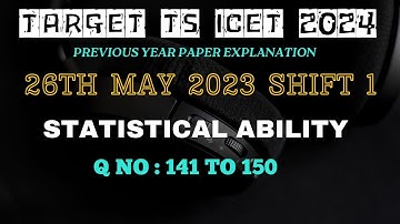 TS ICET 2023 PAPER EXPLANATION / STATISTICAL ABILITY/ TS ICET / MEAN MEDIAN MODE / IQ ACADEMY
