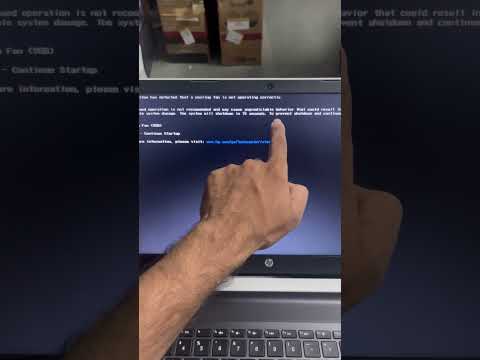 HP System Fan 90B Error Fix |The system has detected that a cooling fan not working properly#shorts
