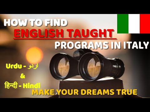 How to find English taught Bachelors / Masters program in Italy | Study in Italy 2022-2023.