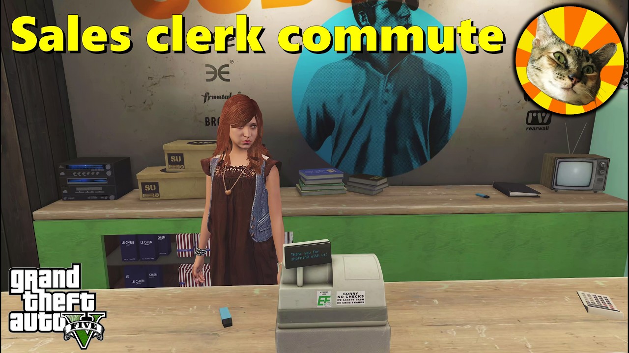 Suburban employee commutes to work | GTA V NPC roleplay