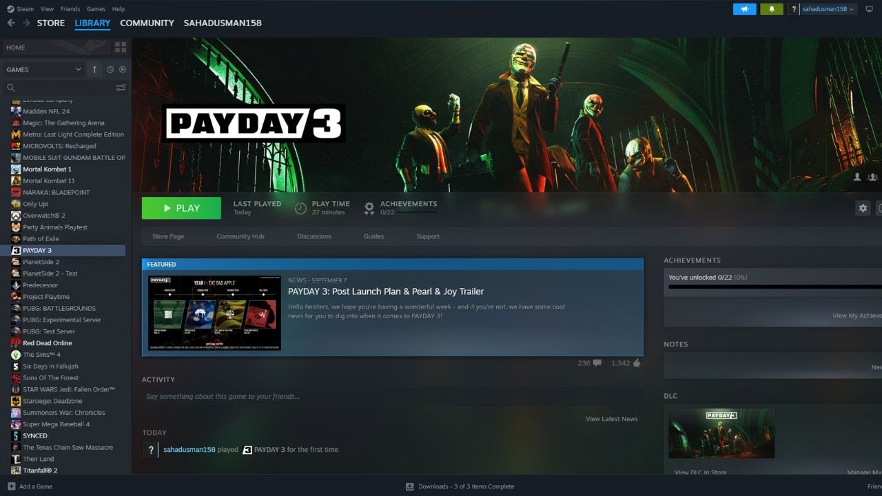 Payday 3 - PCGamingWiki PCGW - bugs, fixes, crashes, mods, guides and  improvements for every PC game