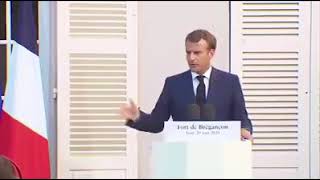 Le Discours Du Président Français Emmanuel Macron Après Larrestation Du Président De La République