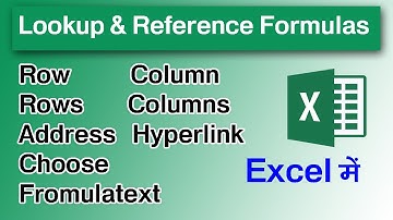 Row, rows, column, columns, formulatext, choose address, formula in excel, how to use formulas.