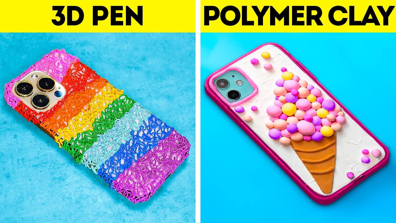 COOL PHONE CASE DIY CRAFTS | Fantastic Ideas With Polymer Clay, 3D Pen, Epoxy Resin And Glue Gun