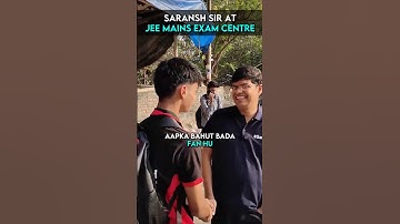 Saransh Sir at JEE Mains 2025 Exam Centre 🥹 Shocking Reaction 💀 #shorts #esaral #jee #jee2025