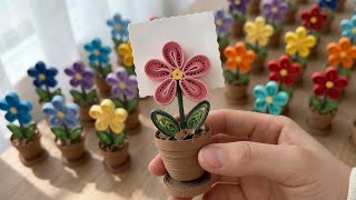 How to Make a Mini Paper Quilling Flower Pot | Easy Step-by-Step Tutorial