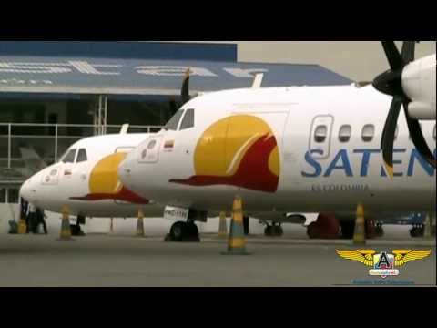 Llegada y bendición del primer ATR-72 de Satena
