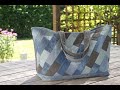 DIY Tasche / Shopper / Bag * aus alter Jeans * Strandtasche * nähen / sewing * Kostenlose Anleitung