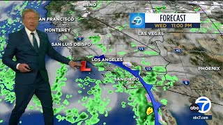 More rain arrives in SoCal Wednesday. Here's how long it will last