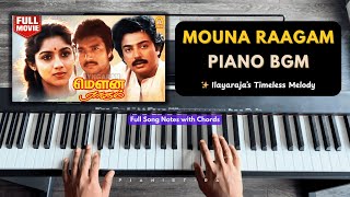 Mouna Raagam Bgm On Piano Full Tutorial Chords