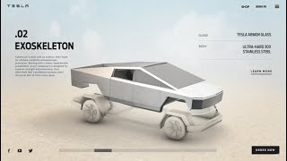 Tesla Cybertruck Landing Page Concept!