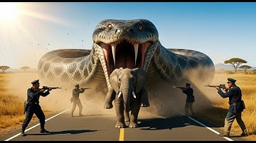 “Giant Python vs Brave Heroes 🐍💥 Unbelievable Elephant Rescue in the Wild!”