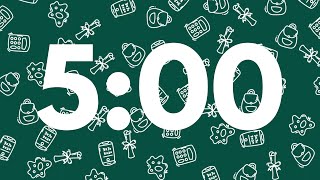 5 minute classroom timer with relaxing lofi music, take a break timer