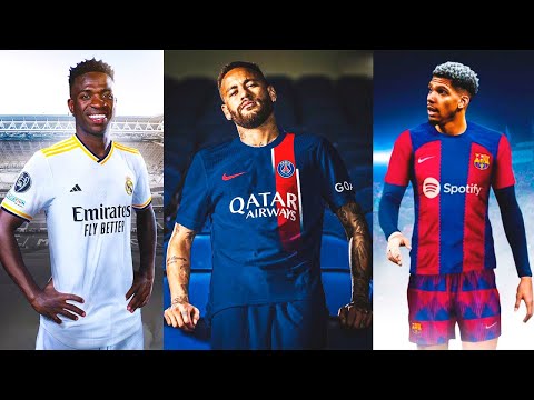 New Kits For 2023/2024 Season: Barcelona - Real - PSG - Man City - Man Utd - Arsenal - Bayern