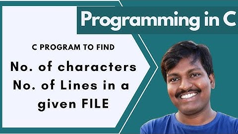 C Program to find no. of characters and no. of Lines in a FILE || FILES || C Language in Telugu