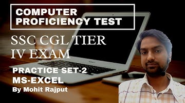 SSC CGL TIER IV | CPT-CLASS -2 | MS-EXCEL | WORKSHEET NO.2 | BY MOHIT RAJPUT
