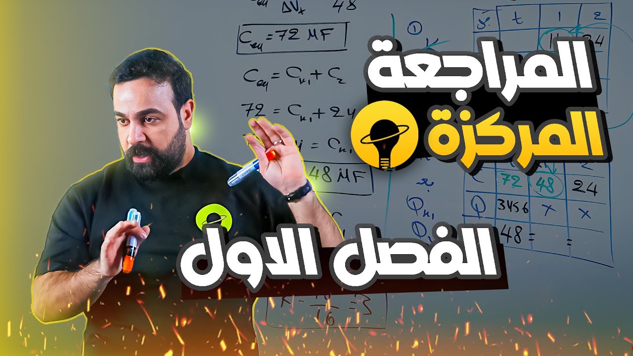 فيزياء السادس العلمي المراجعة المركزة - مسائل الفصل الاول 2025 (الاعتيادي و المتميزين)