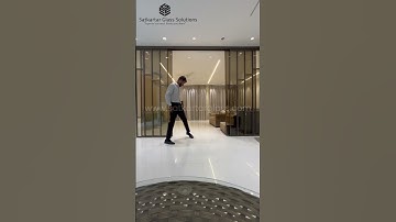 Telescopic Sliding Door System in Champaign colour by Senora brand.  #glass #architecture #glassdoor