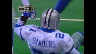 Deion Sanders stopped by Punter - 1999 - Cowboys VS Colts