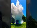 Liquid nitrogen cloud with bubbles! ☁️❄️ 🫧 #shorts #liquidnitrogen