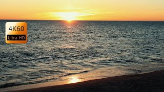 Golden Sunrise Over the Ocean - 10 Hours 4K60