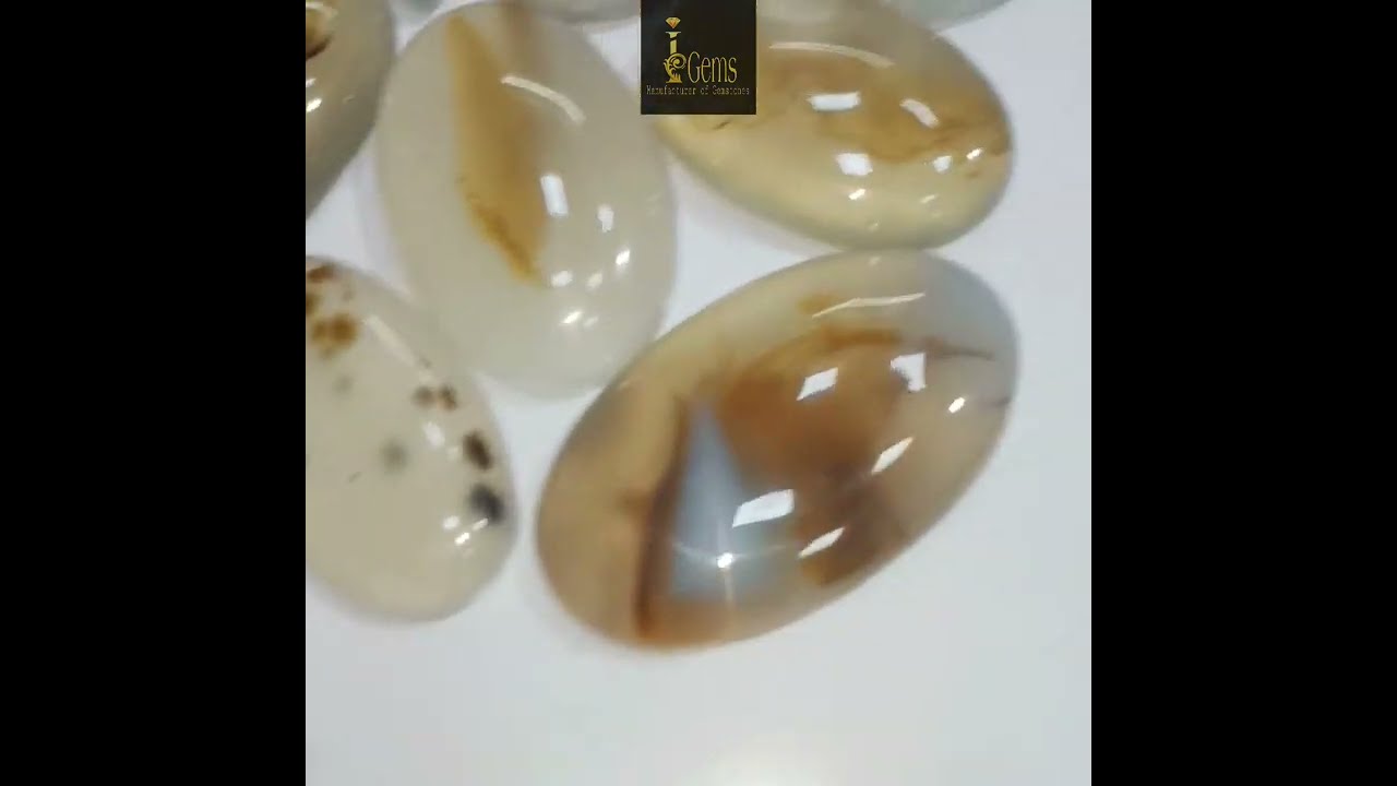 Natural Dendritic Agate cabochon gemstone, Dendritic surgery agate, Dendritic opa, dendrite agate.