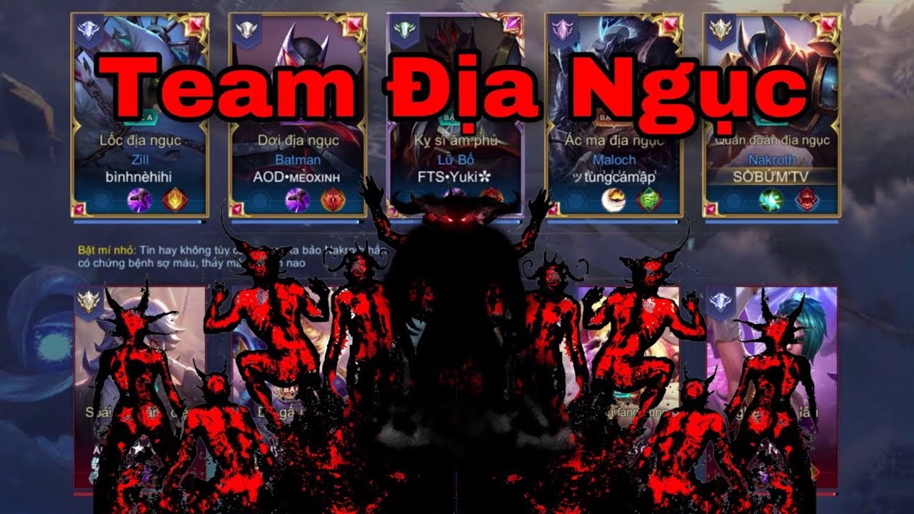 LIÊN QUÂN : Biệt Đội Địa Ngục Bất Ngờ Xuất Hiện Hù Dọa Team Địch - Cái Kết Về Lòng Đất