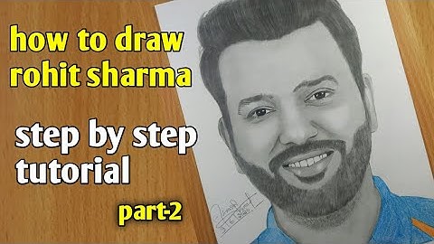 Artist avinash uploaded : how to draw rohit sharma //step by step //tutorial for beginners(part-2)