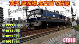 EF210-340号機牽引の1353レを含む、貨物列車4本編集。