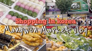 Korean traditional market in korea🇰🇷 Shopping at Mangwon Market in Seoul 👀