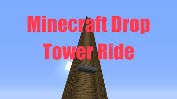 How to make a Drop Tower Ride in Vanilla Minecraft | Command Block Tutorial (A theme park ride)